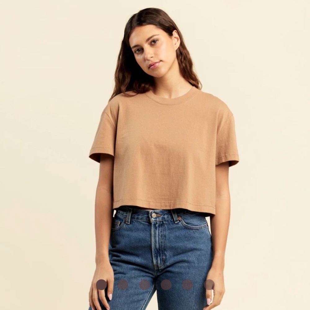 Nuuds 100% cotton cropped tee / t-shirt